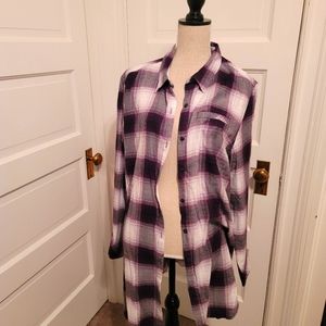 Super soft purple plaid shirt